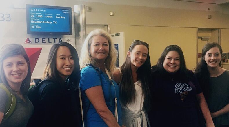 Six of the nine nurses from Children’s Healthcare of Atlanta who will temporarily work in the Neonatal Intensive Care Unit (NICU) at Children's Memorial Hermann Hospital.