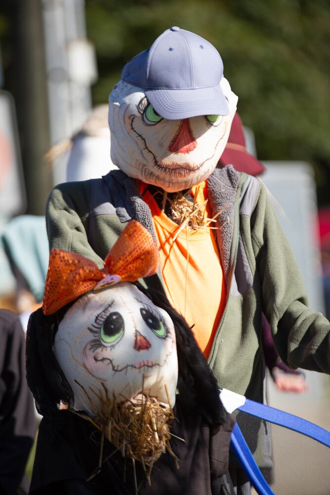 Scarecrows line Main Street in Kennesaw