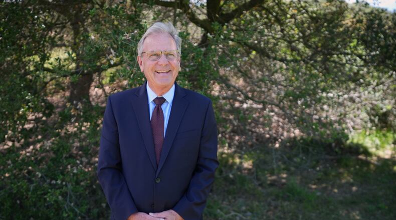 Jim Desmond, a Republican candidate for California's 48th Congressional District, poses for a portrait Friday, May 29, 2026, in Vista, Calif. (AP Photo/Gregory Bull)