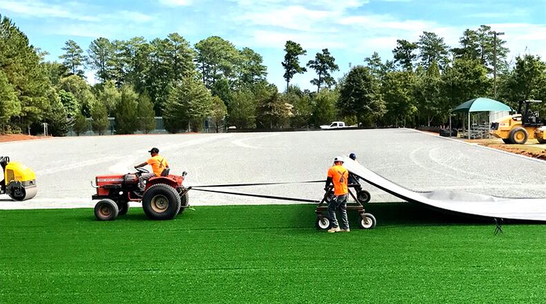 Johns Creek is converting the main soccer field and lacrosse field at Newtown Park to synthetic turf. CITY OF JOHNS CREEK VIA FACEBOOK