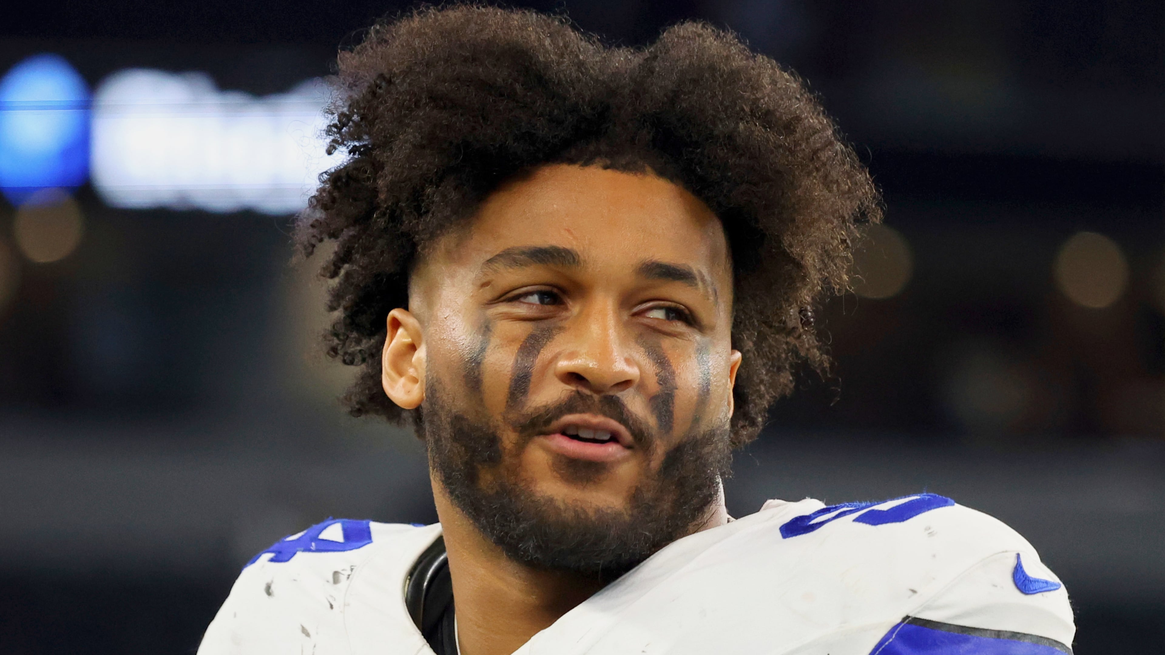 FILE - Dallas Cowboys defensive end Marshawn Kneeland (94) walks off the field after a preseason NFL football game against the Baltimore Ravens, Saturday, Aug. 16, 2025, in Arlington, Texas. (AP Photo/Richard W. Rodriguez, File)