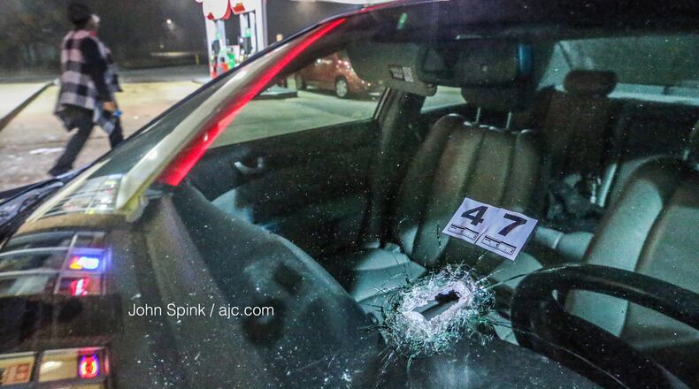A  good Samaritan was shot five times trying to help a stranger being robbed at a Texaco gas station on Martin Luther King Jr. Drive, Atlanta police said.
