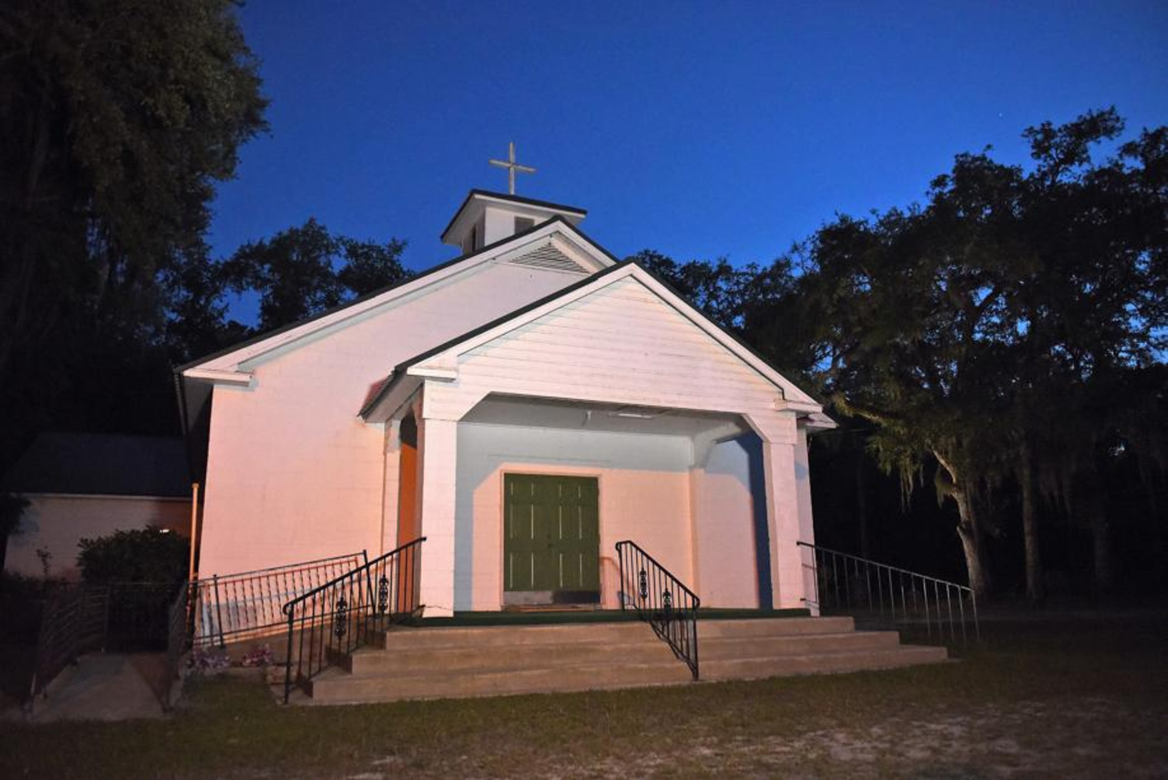 Rising Daughter Baptist Church was the site of the stunning murders of Harold and Thelma Swain on March 11, 1985. (Ryon Horne/AJC 2020)