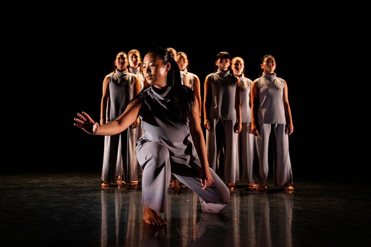 The Emory Dance Company will perform works by faculty members Gregory Catellier and Kristin O’Neal, Mara Mandradjieff, Emory Arts Fellow Madelyn Sher, and guest artists Meg Gourley and Andre Lumpkin in its fall concert. (Courtesy of Shannel Resto)