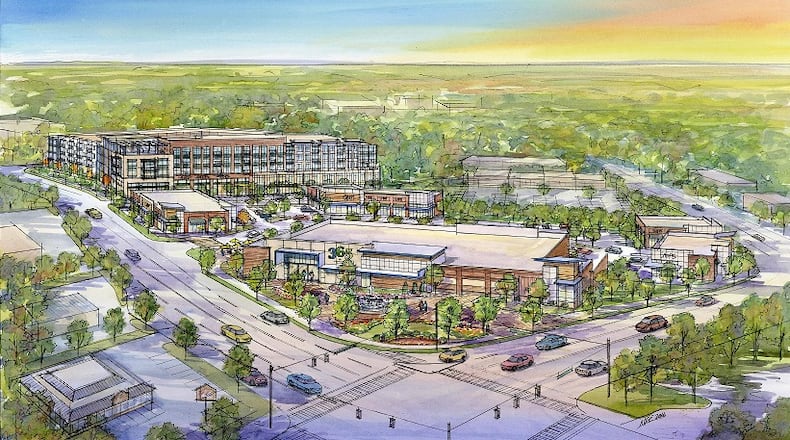Artist’s rendering of North Decatur Square with Church Street on the left and North Decatur Road on the right. Photo courtesy of S.J. Collins Enterprises.