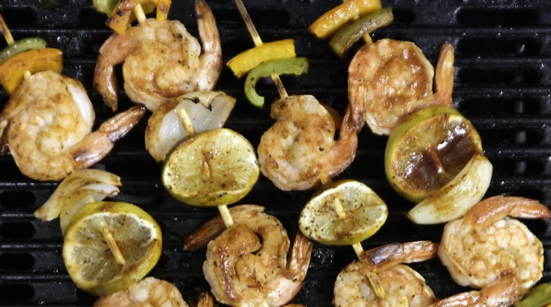 Shrimp on the barbie. (Mary Schroeder/Detroit Free Press/TNS)