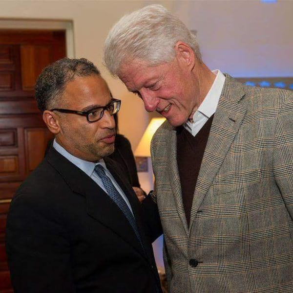 Chris Thrasher with his new employer Bill Clinton. CREDIT: Special from Chris Thrasher