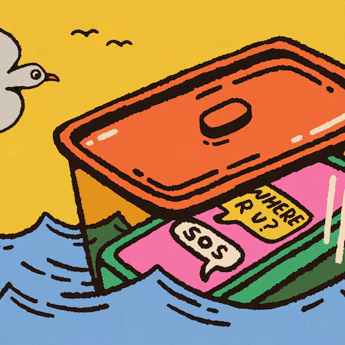 The iPhone was found in March on the beach of Ossabaw Island, about 20 miles south of where it was lost at sea. (Illustration: Marcie LaCerte for the AJC)
