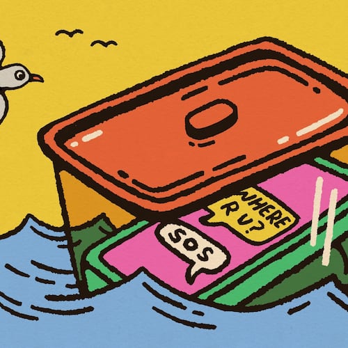 The iPhone was found in March on the beach of Ossabaw Island, about 20 miles south of where it was lost at sea. (Illustration: Marcie LaCerte for the AJC)