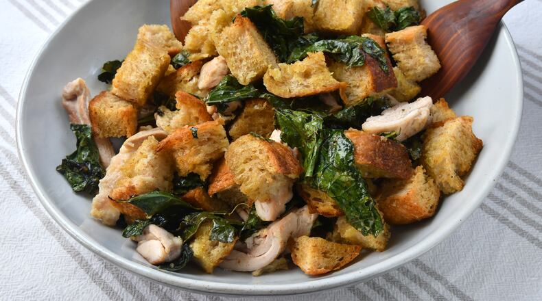 Warm Chicken Panzanella. (CHRIS HUNT FOR THE ATLANTA JOURNAL-CONSTITUTION)