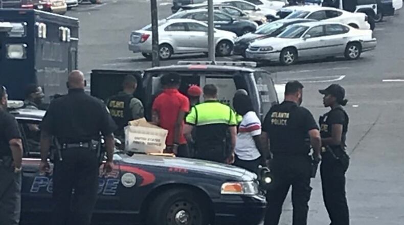 Police said 11 men have been arrested on drug and gang-related charges at The Mall West End.