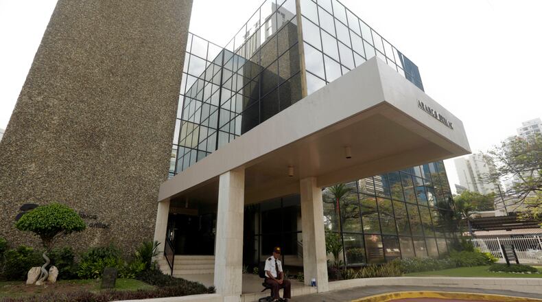 A marquee of the Arango Orillac Building lists the Mossack Fonseca law firm in Panama City, Sunday, April 3, 2016. German daily Sueddeutsche Zeitung says it has obtained a vast trove of documents detailing the offshore financial dealings of the rich and famous. The International Consortium of Investigative Journalism says the latest trove contains includes nearly 40 years of data from the Panama-based law firm, Mossack Fonseca. The company didn't immediately respond to a request for comment. (AP Photo/Arnulfo Franco)