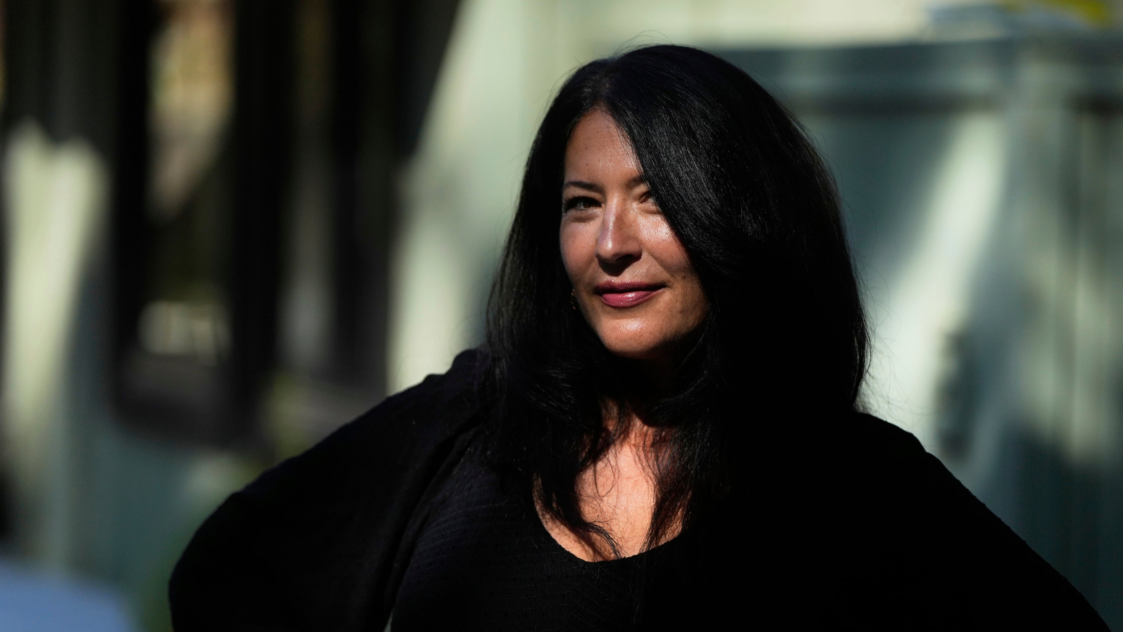 Ada Limón, 24th Poet Laureate of the United States, poses in Sonoma County, Calif., on Friday, Aug. 22, 2025. (AP Photo/Jeff Chiu)