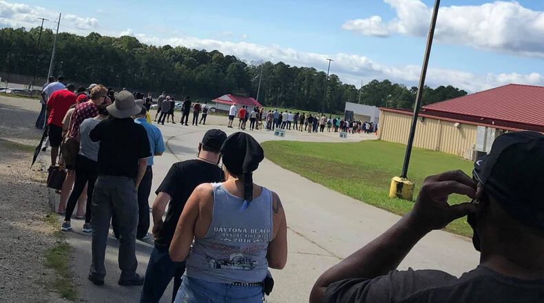 Gwinnett election officials offer a special webpage where voters can view advance voting wait times. (Courtesy Anthony Rodriguez)