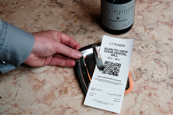 A mock-up of a QR code bill using the payments platform. (Courtesy of sunday)