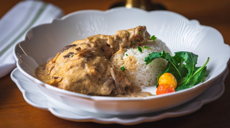 The Senegalese chicken yassa at Verdure Kitchen and Cocktails is a good value. Courtesy of Vantablack Studio