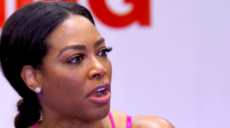 Kenya falls apart when she heard NeNe saying she thinks Apollo is lying about lying. CREDIT: Bravo