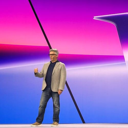 Jack Forestell, Visa's chief product and strategy officer, speaks at the Visa Payments Forum in San Francisco on Wednesday, June 10, 2026. (AP Photo/Barbara Ortutay)
