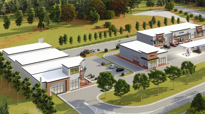 Braselton will consider a proposed new convenience store/gas station and retail center at the corner of Ga. 53 and Jackson Avenue. (Courtesy Town of Braselton)