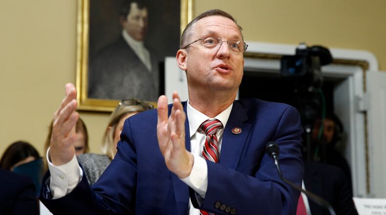 Rep. Doug Collins, a Gainesville Republican and ranking GOP member on the House Judiciary Committee, speaks during a meeting of the Rules Committee to consider articles of impeachment for President Donald Trump on December 17, 2019,  in Washington, DC.  (Photo by Patrick Semansky-Pool/Getty Images)