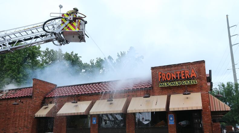 It took fire crews about 45 minutes to bring the flames under control.