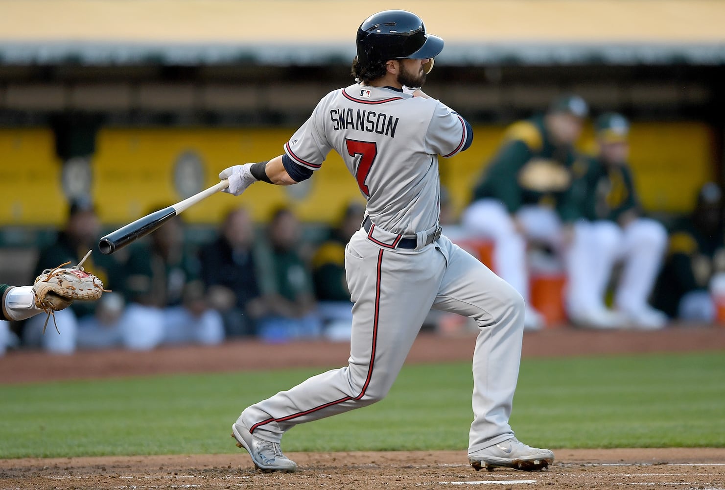 Photos: Braves get a rare look at the Oakland A’s