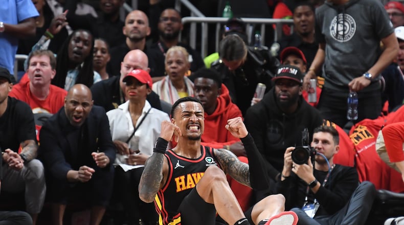 Atlanta Hawks forward John Collins' name has been mentioned in trade talks. (Hyosub Shin / Hyosub.Shin@ajc.com)