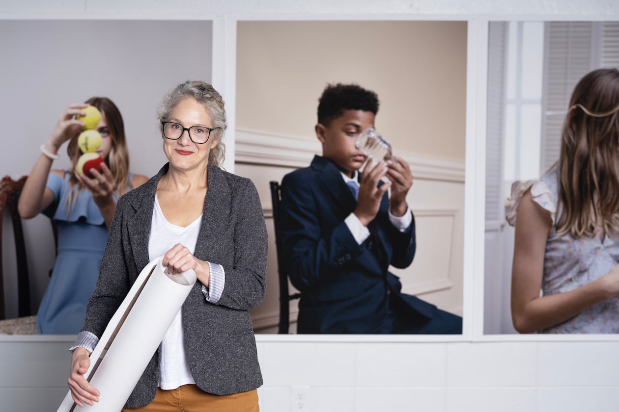 "I wanted the strength, I wanted the seriousness, I wanted the gladiator-type energy,” Atlanta photographer Jill Frank said of her "Discordant Structure" photographs. (Courtesy of Madison Nunes)
