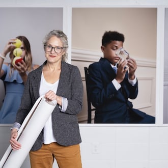 "I wanted the strength, I wanted the seriousness, I wanted the gladiator-type energy,” Atlanta photographer Jill Frank said of her "Discordant Structure" photographs. (Courtesy of Madison Nunes)