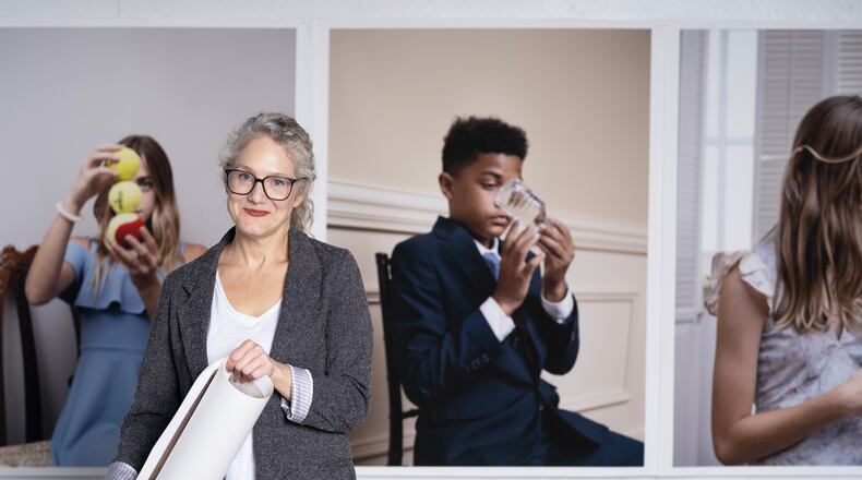 "I wanted the strength, I wanted the seriousness, I wanted the gladiator-type energy,” Atlanta photographer Jill Frank said of her "Discordant Structure" photographs. (Courtesy of Madison Nunes)