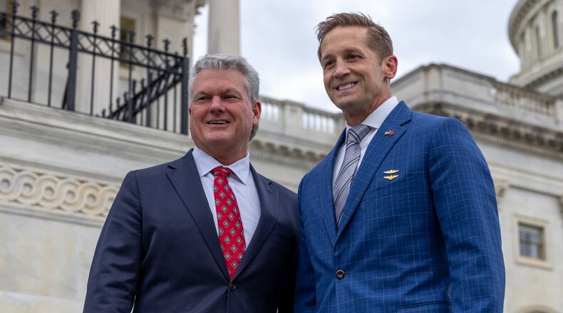 Georgia's newest members of Congress - Mike Collins (R-Jackson), and Rich McCormick (R-Suwanee) - want to see a budget deal that cuts spending. (Nathan Posner for The Atlanta Journal-Constitution)