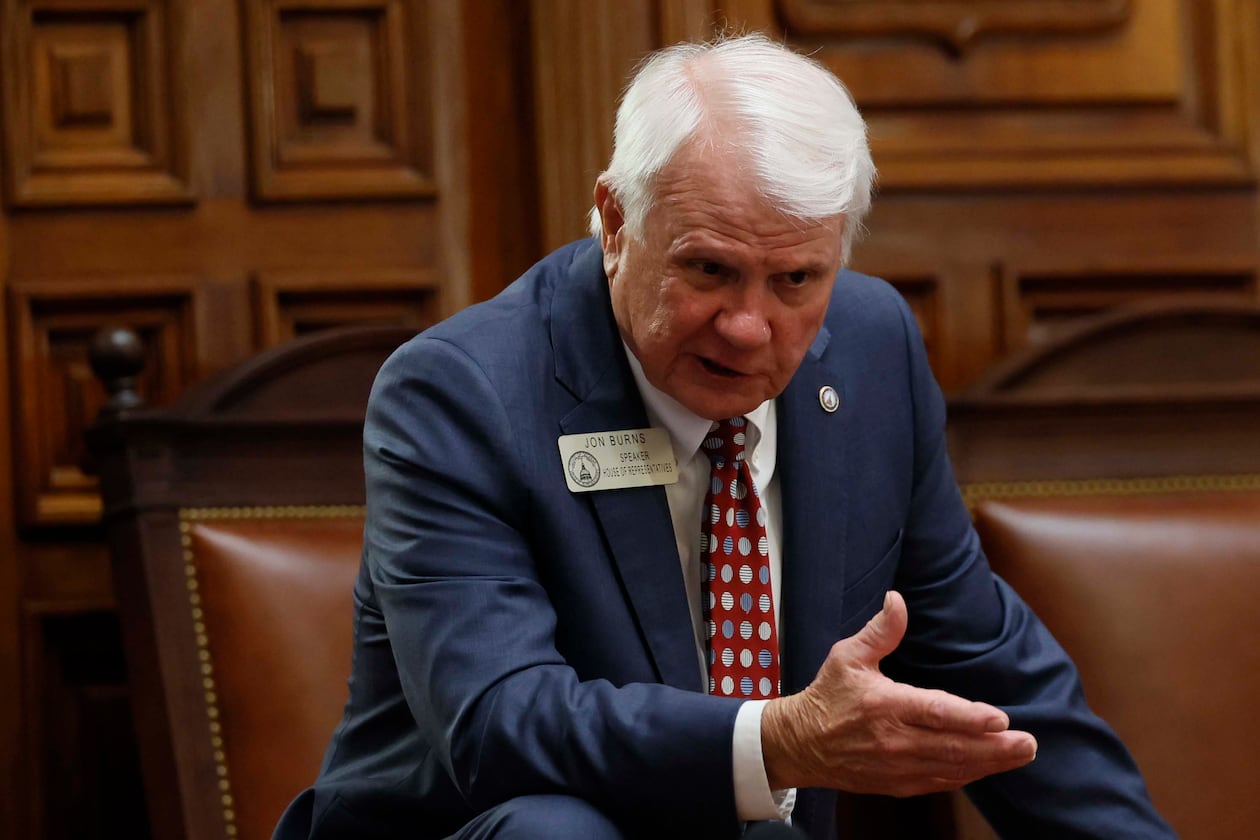 House Speaker Jon Burns, R-Newington, is seen in the morning hours during the fifth day of a special legislative session at the Capitol in Atlanta on Tuesday, June 23, 2026. (Miguel Martinez/AJC)