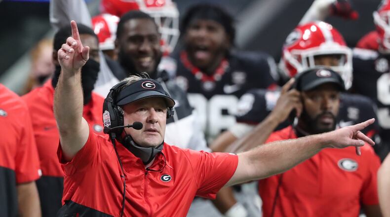 Georgia head coach Kirby Smart.   Curtis Compton / Curtis.Compton@ajc.com”