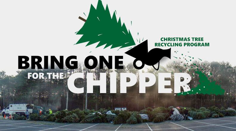 Through Jan. 28, Forsyth County residents may recycle their Christmas trees at one of three recycling convenience centers operated by Keep Forsyth County Beautiful. (Courtesy of Forsyth County)