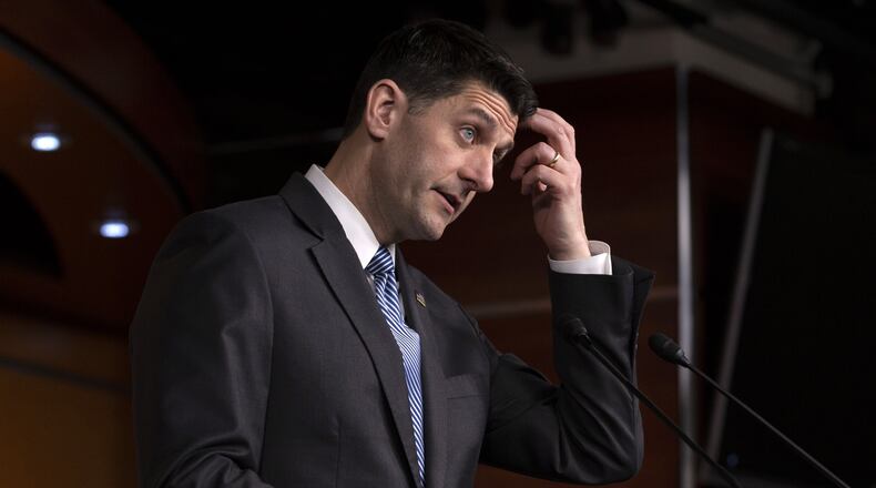 Speaker of the House Paul Ryan, R-Wisc., answers questions from children who joined their parents for 'Take Your Child To Work' day during his weekly press conference at the U.S. Capitol. Alex Edelman/Getty Images