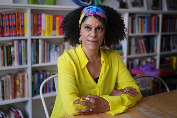 British author and academic Bernardine Evaristo at her home in London, Monday, June 2, 2025. (AP Photo/Kirsty Wigglesworth)