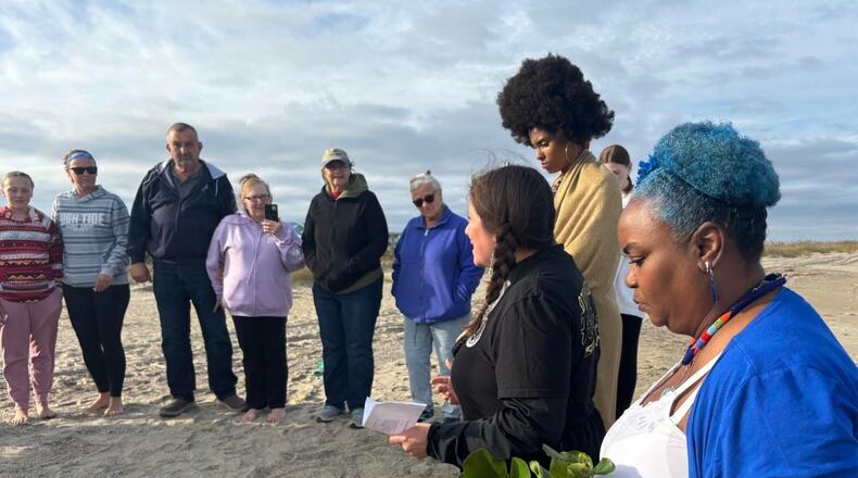 The opening ceremony on Tybee Island for Whale Week 2023.