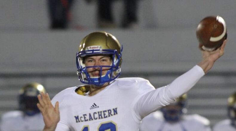 McEachern quarterback Bailey Hockman passed for 3,551 yards as a sophomore last season (AJC)