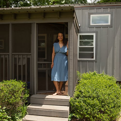 Cabbagetown resident Nadia Giordani rents a tiny home in her backyard. She'll soon open the booking window for the 2026 FIFA World Cup. (Riley Bunch/AJC)