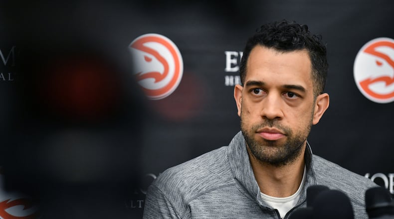 Atlanta Hawks general manager Landry Fields. (AJC file photo/Hyosub Shin)