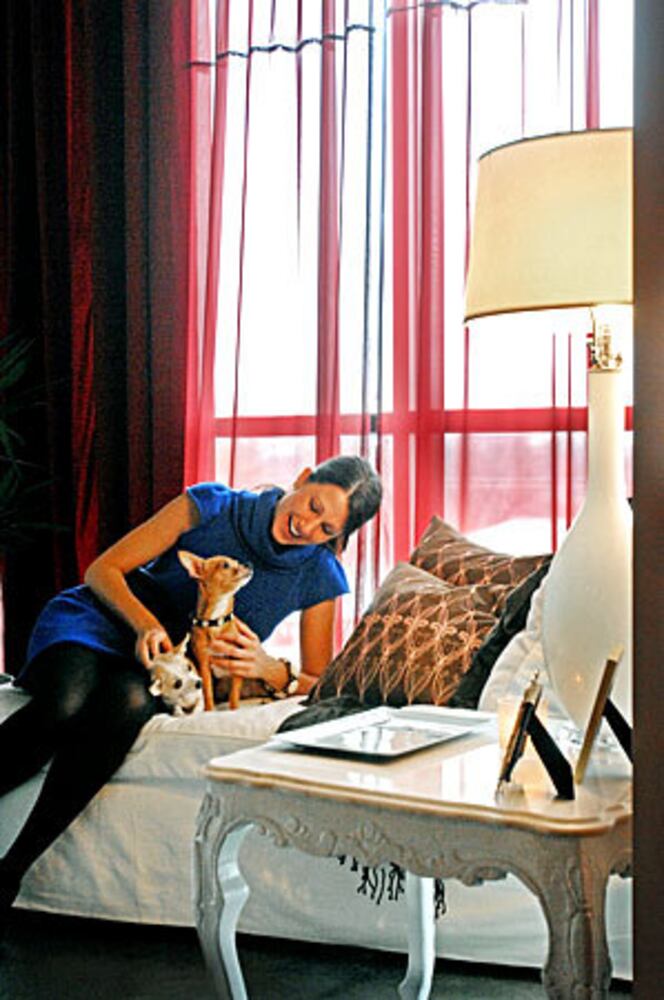 TV crew warms up Tribute Lofts unit
