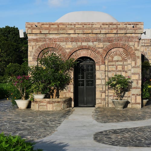 The Ephesus House, a replica of the House of the Virgin Mary in Ephesus, Turkey, now stands at Alfonso town, Cavite province, Philippines on July 16, 2026. (AP Photo/Aaron Favila)