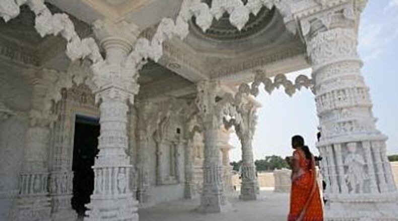 The BAPS Shri Swaminarayan Mandir in Lilburn has been assembled from hand-carved pieces and included no metal in its construction.