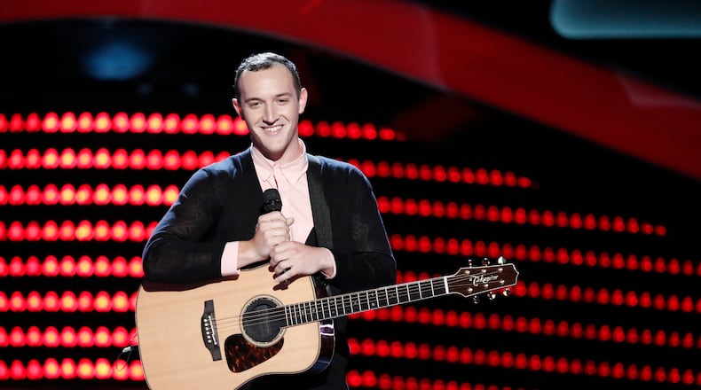 THE VOICE -- "Blind Auditions" -- Pictured: Aaron Gibson -- (Photo by: Tyler Golden/NBC)
