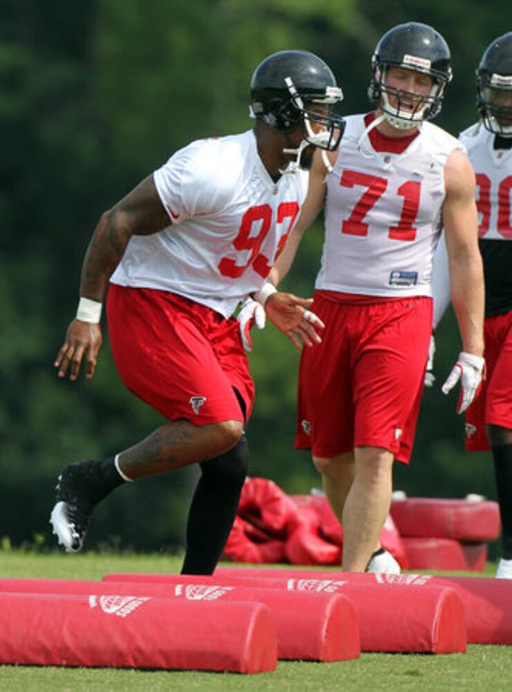 Falcons back on practice field