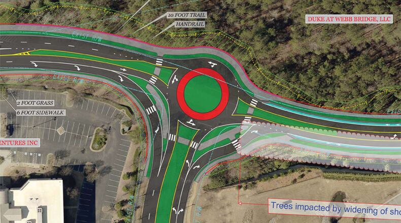 Alpharetta has given its engineering consultant Pond & Co. the go-ahead to design a roundabout at Morris and Preston Ridge roads. CITY OF ALPHARETTA