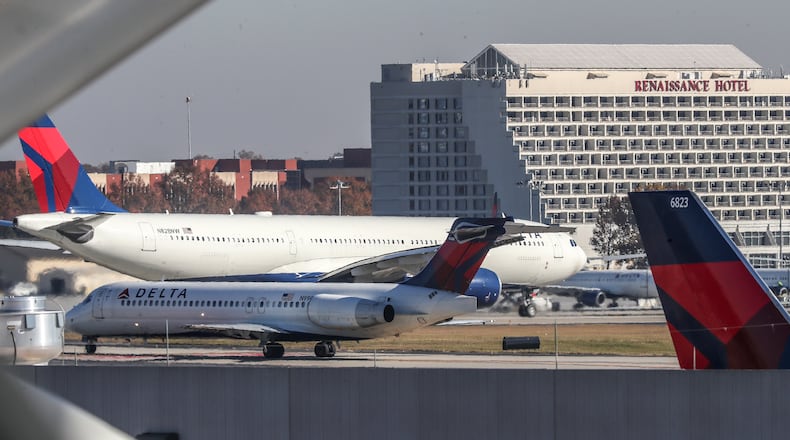 November 17, 2021 file photo of Hartsfield-Jackson International Airport in Atlanta. Delta Air Lines is the dominant carrier at the airport.  ( John Spink / John.Spink@ajc.com)
