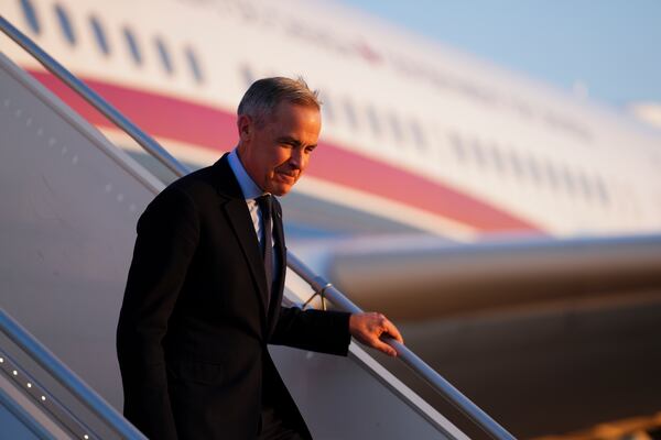 FILE - Canada's Prime Minister Mark Carney arrives in Paris on March 17, 2025. (Sean Kilpatrick/The Canadian Press via AP, File)