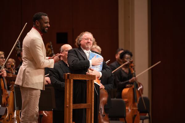 Composer (and Atlanta native) Carlos Simon with Stéphane Denève.