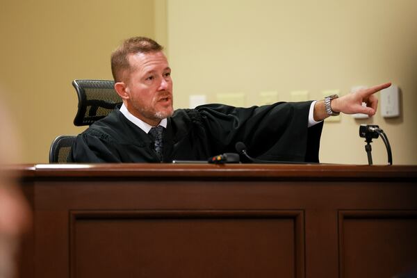 Superior Court Judge Nicholas Primm instructs the jury during the first day of the Colin Gray trial in the courtroom at the Barrow County courthouse, Monday, Feb. 16, 2026, in Winder. (Jason Getz/AJC)